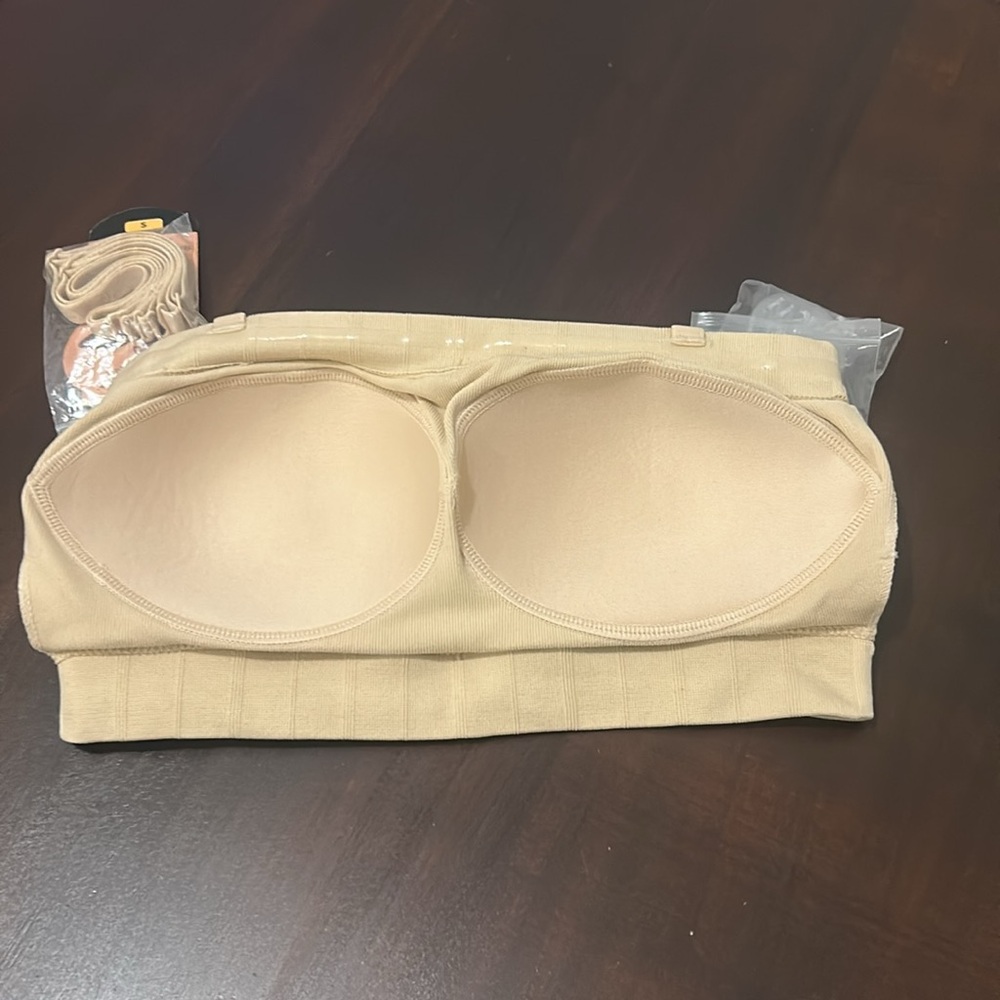 Shapermint Seamless Strapless Bandeau Bra in Cream - Picture 12 of 12